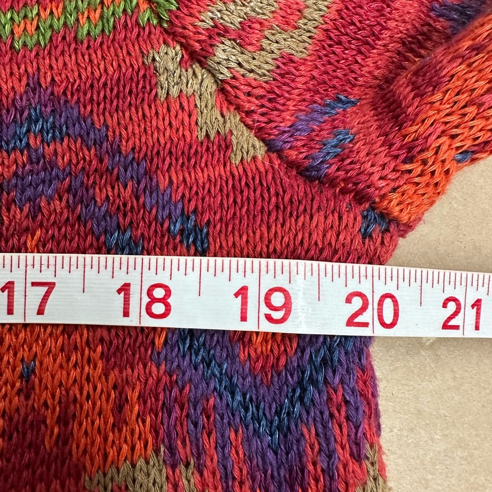 Ralph Lauren Red Multicolor Beacon blanket dress - Picture 5 of 7